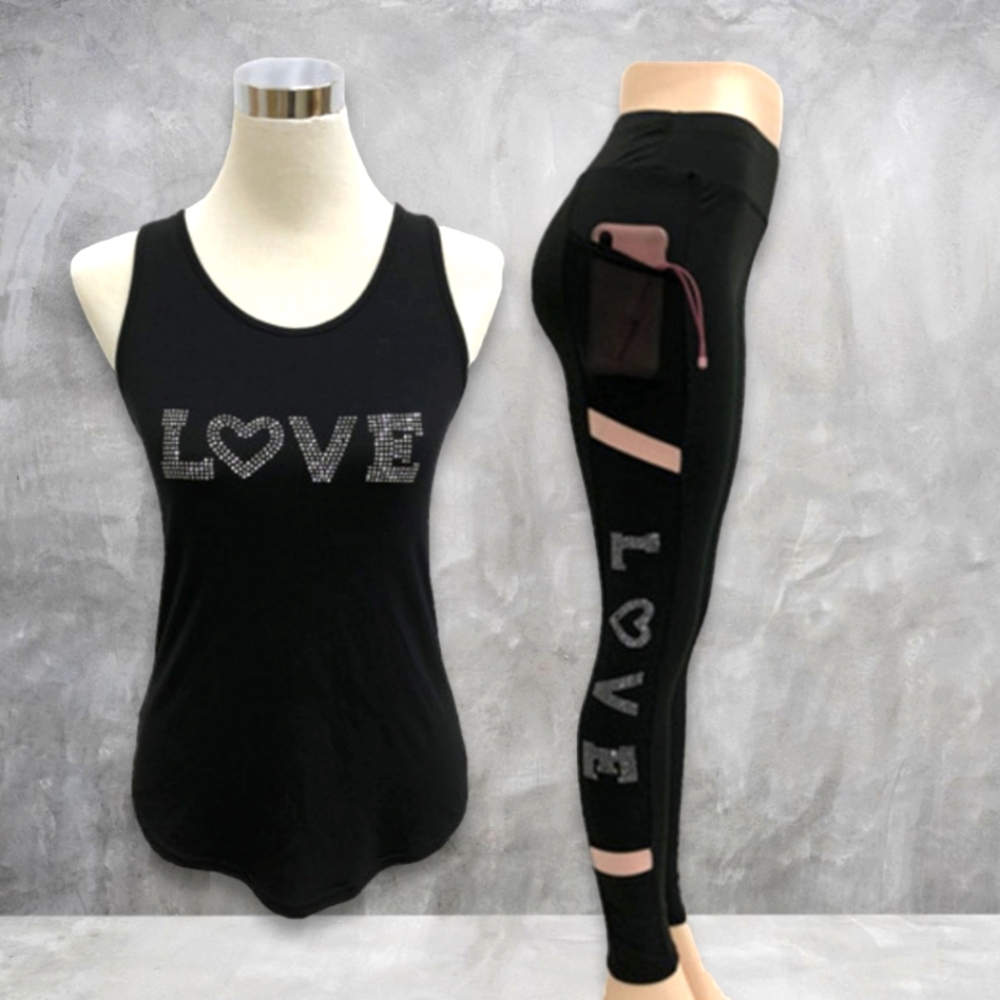 Love black sport set
